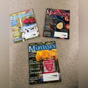 Set of 3 MaryJane’s Farm Magazines - Colorful Covers
